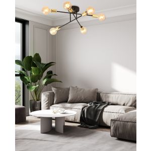 Emibig plafon Veken 6B 6xE27 czarno/złoty 1175/6B - 1175_6b_3.jpg