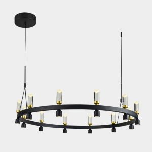 ITALUX lampa wisząca Almelo LED, zintegrowany 50,4W 220-240V 3103 lm 3000K IP20 kolor - czarny, złot - db01174b7a48f3fa8f5b9d60af5de0f0a625a2a0.jpg