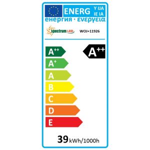 Zarówka LED GU10 230V 3W (35W) 3LED 38st ciepła biel  WOJ+11926 Spectrum Led - Etykieta energetyczna en - m/16780160/etykieta-energetyczna-en.jpg
