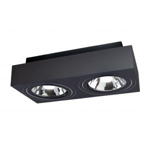 MIRORA AR111 X2 NATYNKOWA GU10 250V IP20 293X145X 85mm CZARNY prostokątna ruchoma  SLIP005050 Spectrum Led - slip005050,img01.jpg