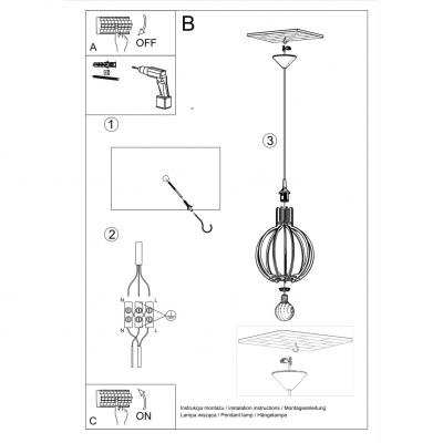 Sollux Lampa wisząca ARANCIA naturalne drewno SL.0391 (SL.0391)