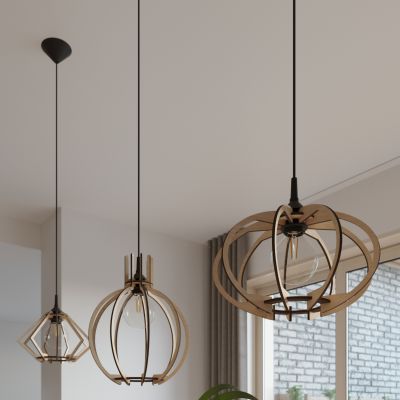Sollux Lampa wisząca ARANCIA naturalne drewno SL.0391 (SL.0391)
