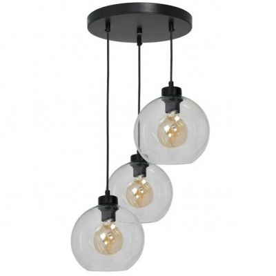 Milagro lampa wisząca Sofia Clear 3xE27 czarna MLP6582 (MLP6582)