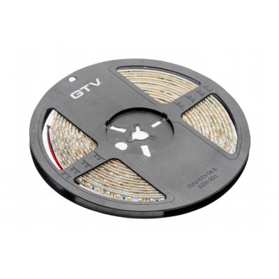 GTV TAŚMA FLASH 3528, 600 LED CIEPŁY BIAŁY, 48W BEZ ŻELU 8mm, ROLKA 5m LD-3528-600-20-CB (LD-3528-600-20-CB)