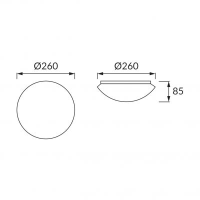 Plafoniera LEON LED 12W 4000K IDEUS (02780)