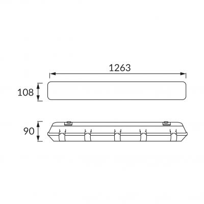 Oprawa pyłoszczelna do tub LED 2x36W IP65 HERMAN 02929 IDEUS (02929)
