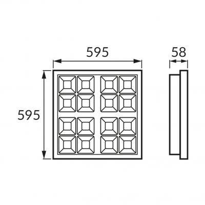 Panel LED HL182L 2700K IDEUS (02692)