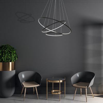 Milagro lampa wisząca LED Orion Black 99W 6930lm 3000K ML509 (ML509)