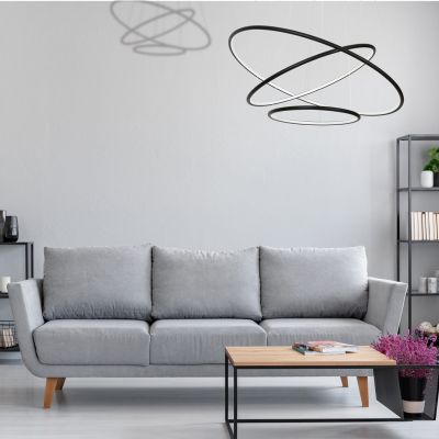 Milagro lampa wisząca LED Orion Black 99W 6930lm 3000K ML509 (ML509)