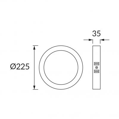 Oprawa sufitowa LED EDOR LED C 18W WHITE CCT (04761)