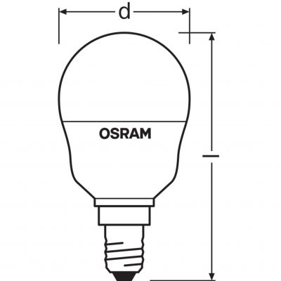 Żarówka LED kulka OSRAM RGBW RGB + pilot 4.5W E14 LEDVANCE (4058075430839)