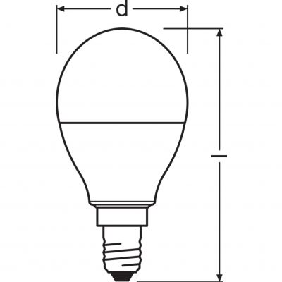 Żarówka LED kulka OSRAM RGBW RGB + pilot 4.5W E14 LEDVANCE (4058075430839)