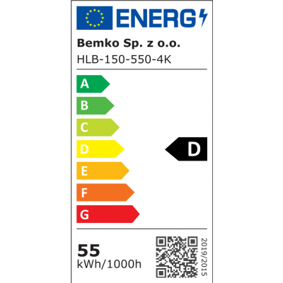OPRAWA HERMETYK LED BALWIR 55W 4000K 7100LM IP65 BEMKO (C17-HLB-150-550-4K)