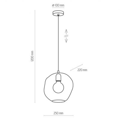 TK Lighting lampa wisząca SOL 1xE27,max 60W (3368)