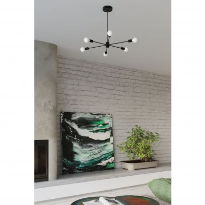 Sollux Żyrandol LANGO 5 czarny SL.1022 (SL.1022)